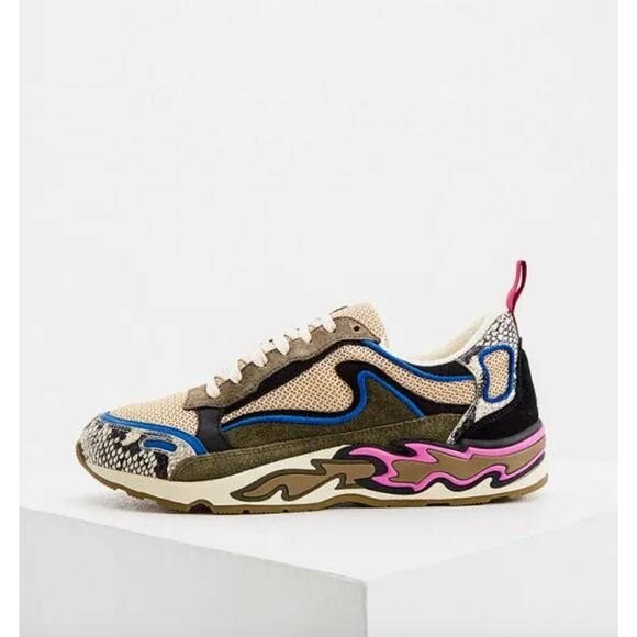 Sandro Flame Sneaker Trainers Multicolor Low Top Athleisure EU 40 US 8 $315 NEW - Picture 1 of 13